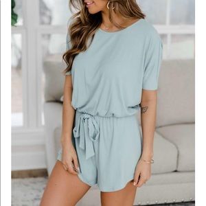 Pink Lily Boutique Sage Romper